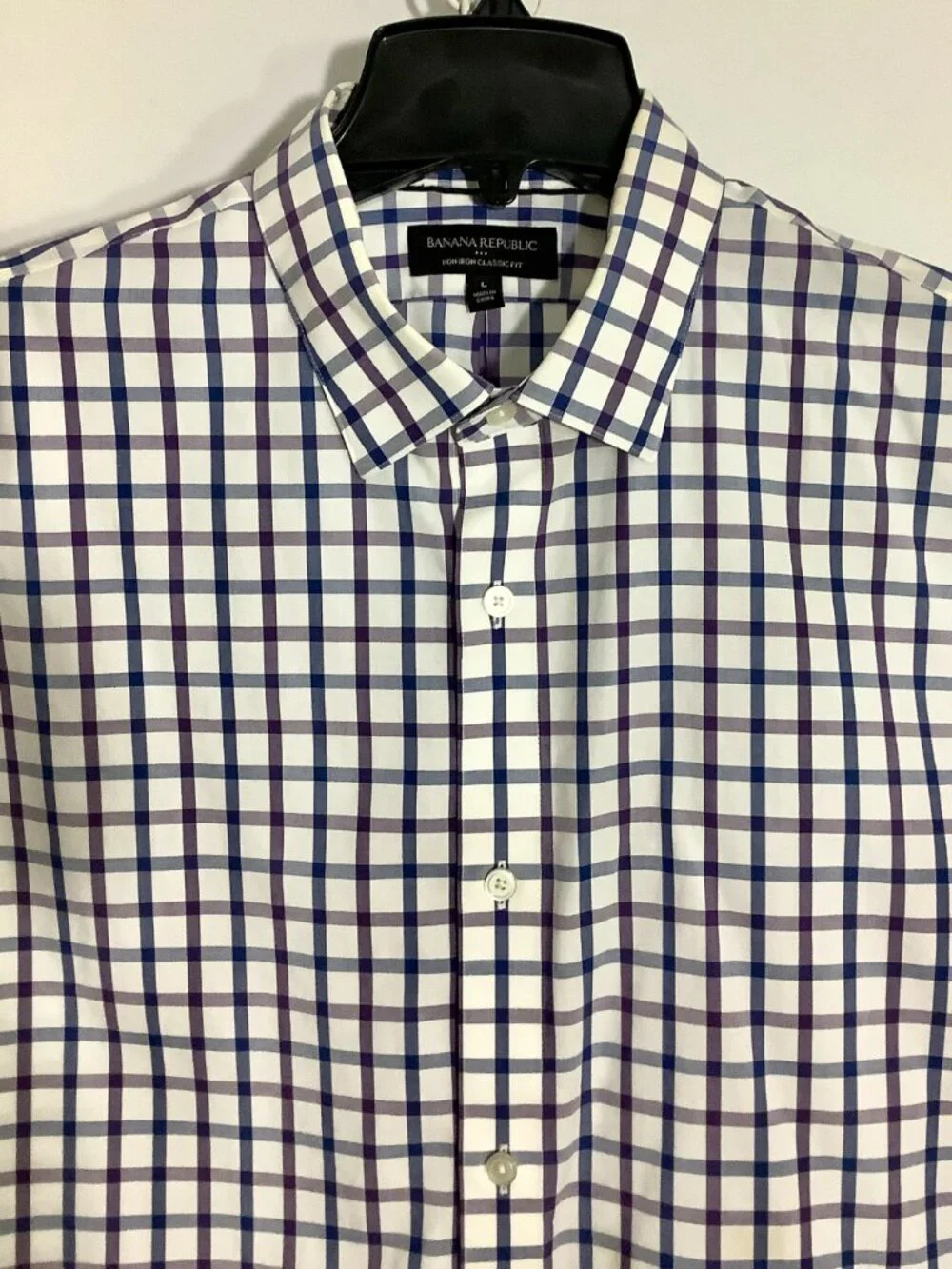 Long Sleeve Button Banana Republic Classic Fit Large Mens Dress Shirt No-iron
